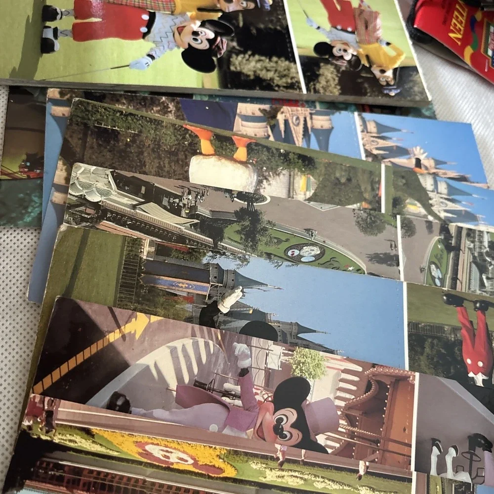 Vintage‎ Junk Drawer Lot 18 Unused Postcards, Toys, Mickey Mouse, Watches, More